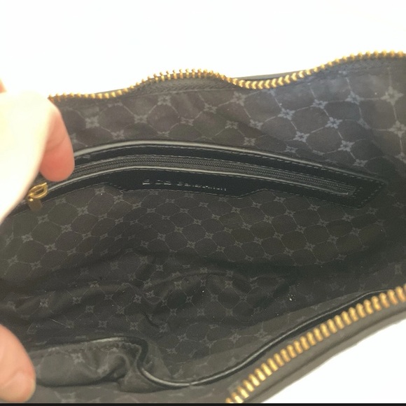 BCBGeneration Black Faux Leather Asymmetrical
Hobo Bag w/ Gold Tone Stud Strap - Picture 9 of 10